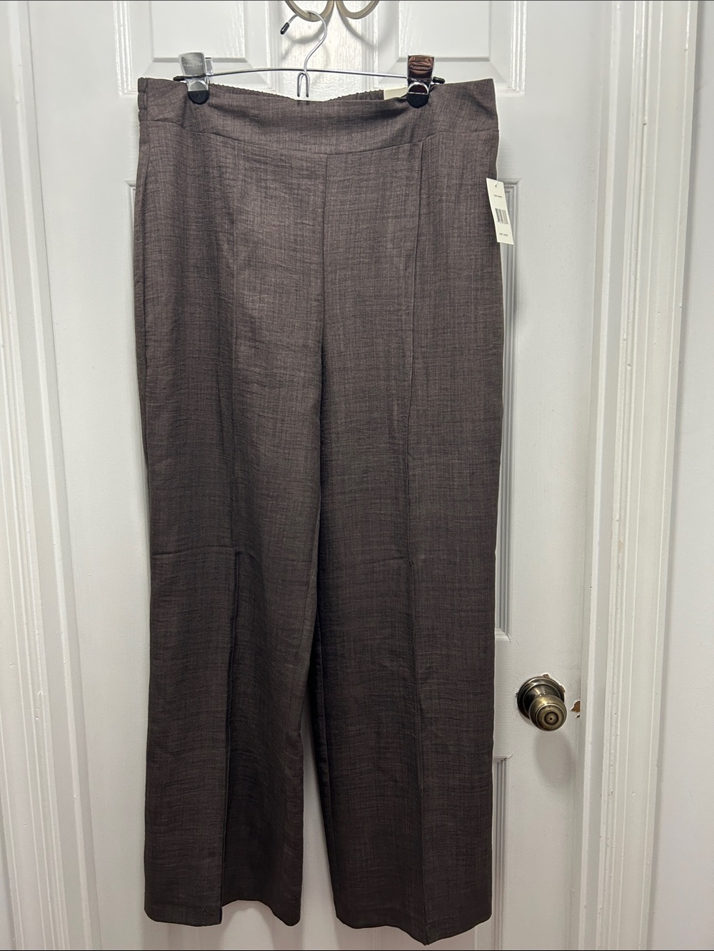 Soho Apparel Dark Brown Straight-Leg Trousers